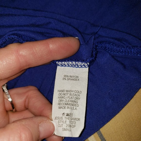 Women's Cold shoulder top royal blue size small - Picture 5 of 5